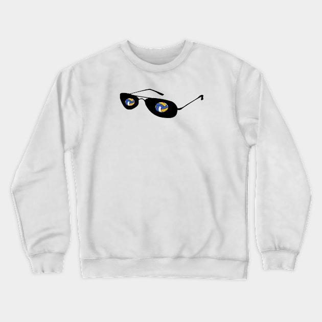 Volleyball Sunglasses Crewneck Sweatshirt by The Print Palace